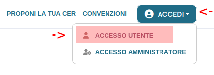 Accesso utente