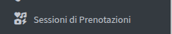 Sessione di prenotazione tendina