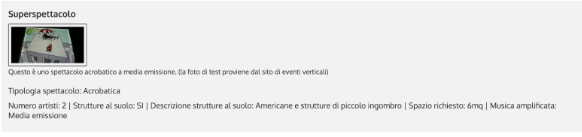 Spettacoli profilo