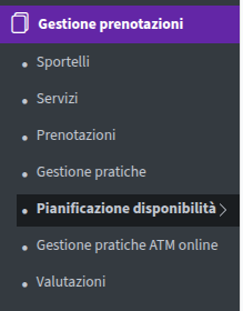 Barra laterale Pianificazioni ricorrenti spettacolo
