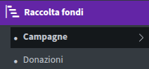 Menu Raccolta Fondi