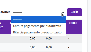 Azioni Pagamenti