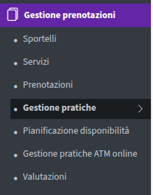 Barra laterale pratiche