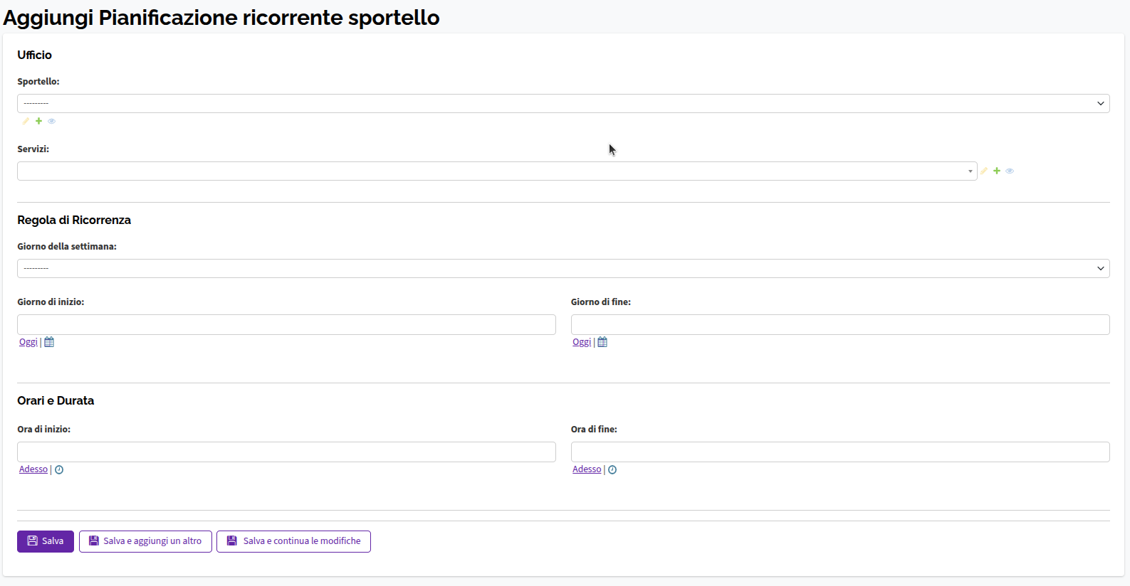 Inserimento PRS