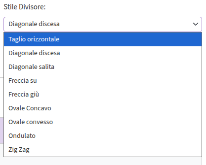 stile divisore paragrafo