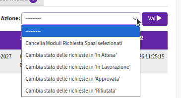 Azioni eseguibuli moduli richiesta spazi